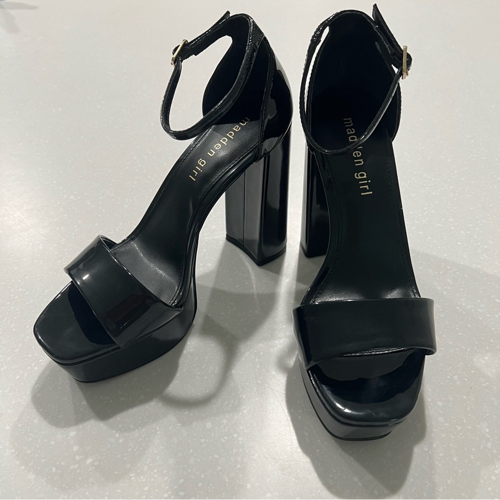 Madden Girl Patent Black Heels